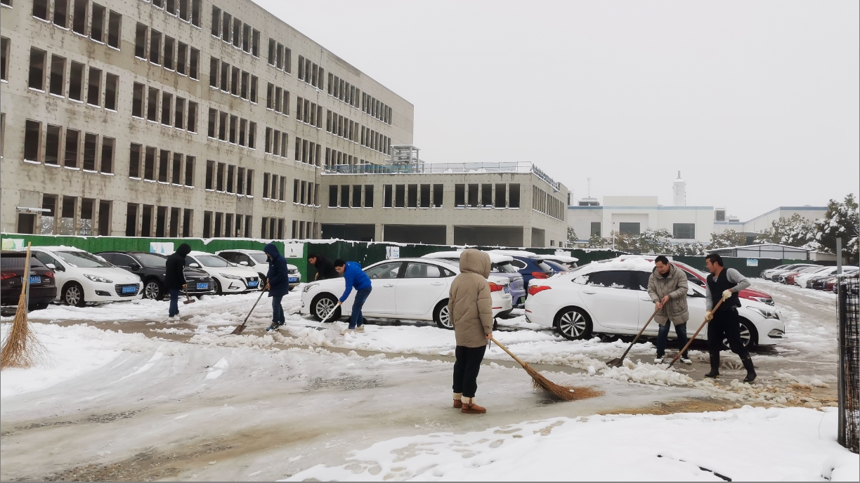 雪绽琼花日 扫雪暖心时丨安博线上平台(集团)官方网站开展扫雪除冰活动